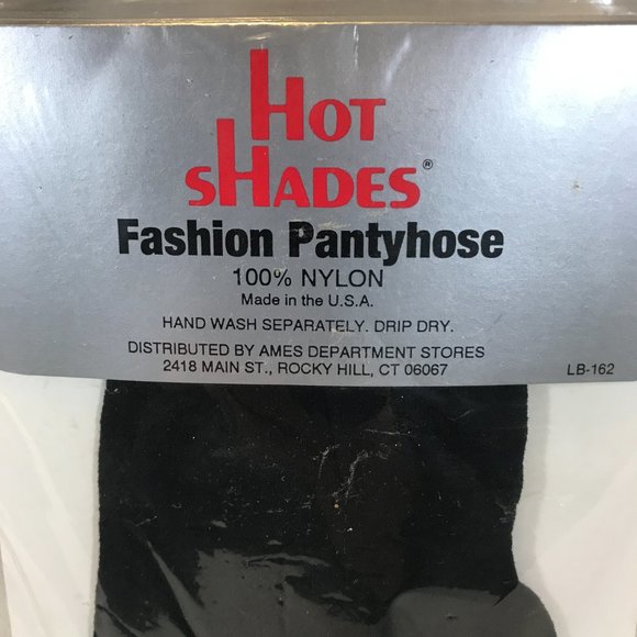 Vintage Hot Shades All Nude Pantyhose Jet Black Avg/Tall 125-150 lbs - Picture 4 of 4